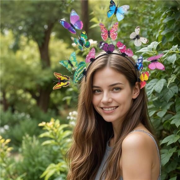 Butterfly Headband for Women – Fairy-Inspired Lightweight Headpiece - Picture 3 of 4